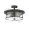 Z-Lite Savannah 3 Light Semi Flush Mount, Bronze & Clear 462SF16-BRZ - alternate 6